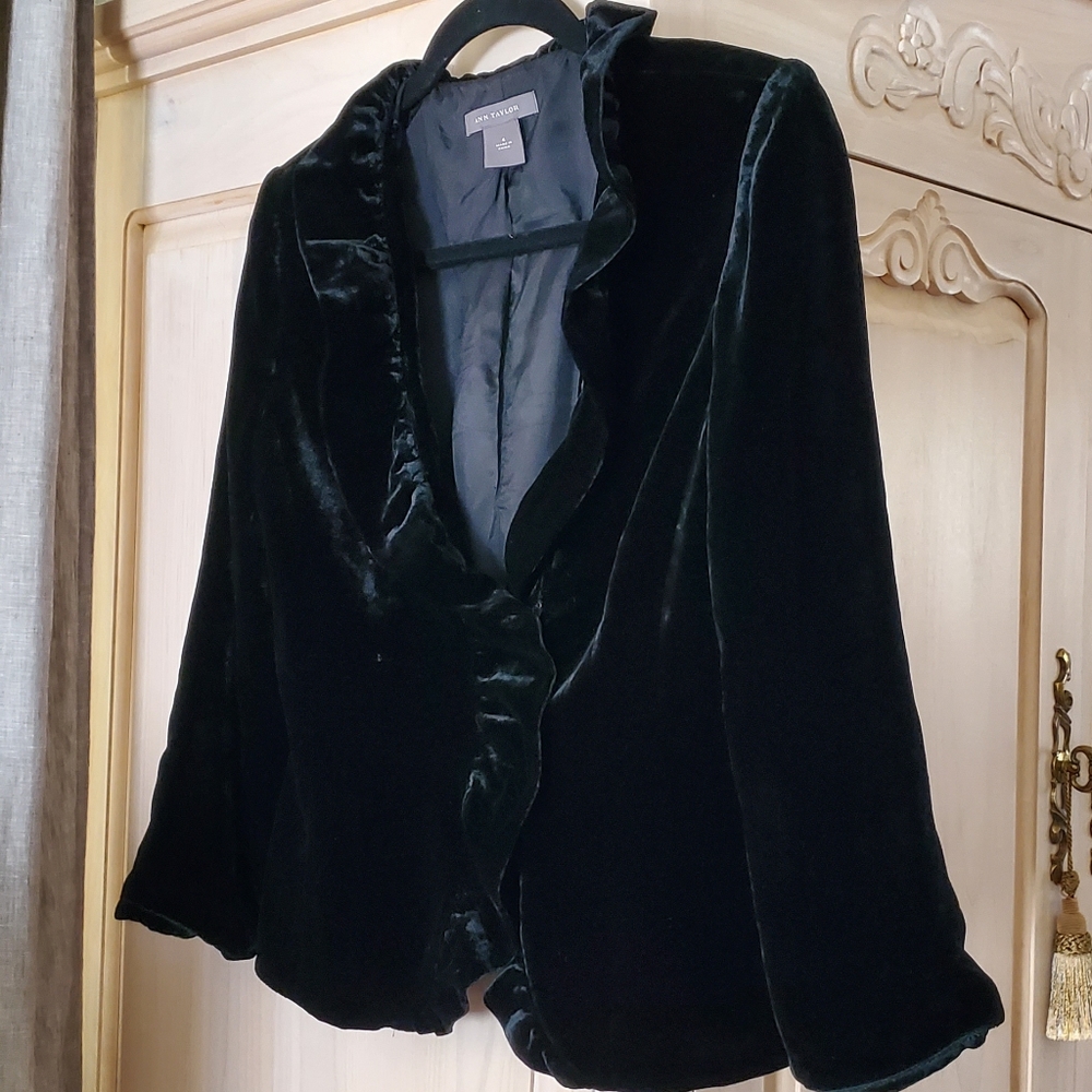 Silk Rayon Ann Taylor Velvet Jacket